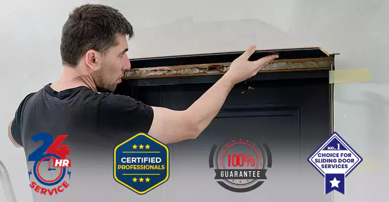 Wood Door Crack and Hole Repair in Boca Raton